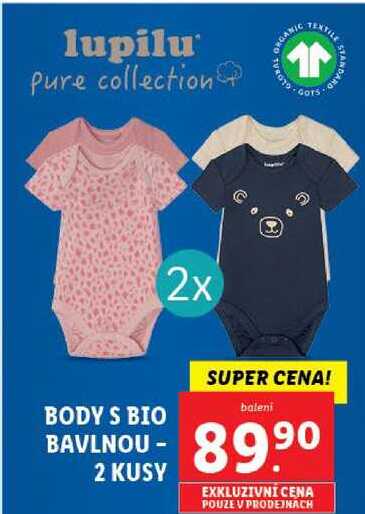 BODY S BIO BAVLNOU - 2 KUSY