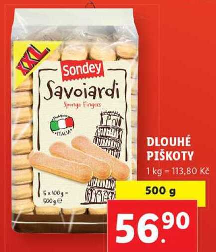 DLOUHÉ PIŠKOTY, 500 g