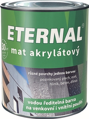 vodouředitelná barva na dřevo, kov i beton, 0,7 kg