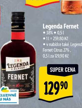   Legenda Fernet 0,5 l v akci