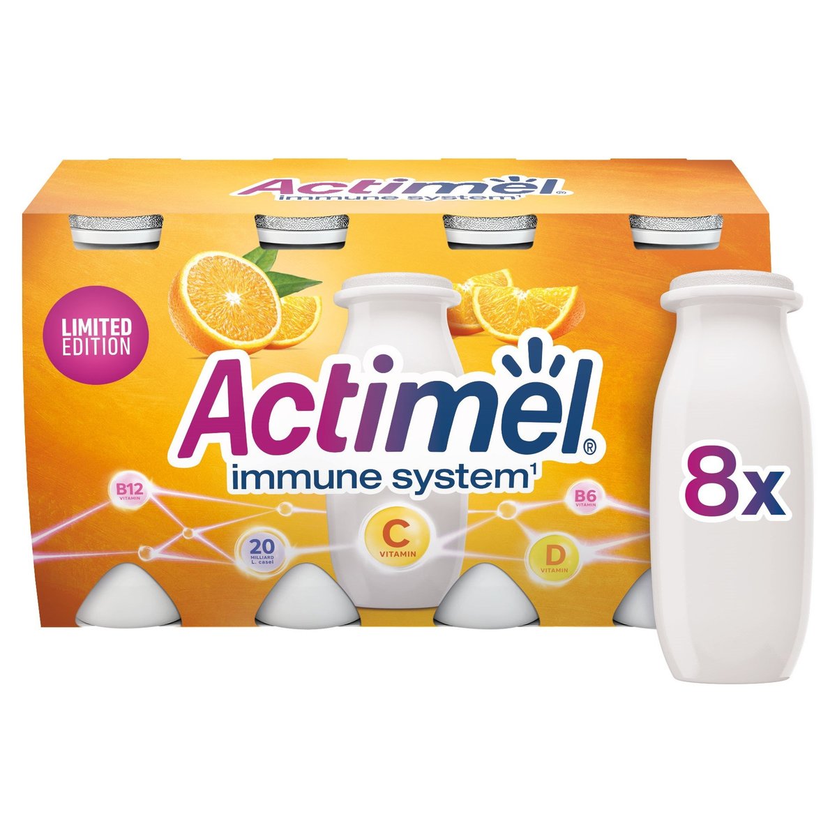Actimel Probiotický nápoj pomeranč 8×100 g v akci