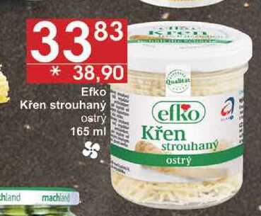 Efko Křen strouhaný ostrý, 165 ml