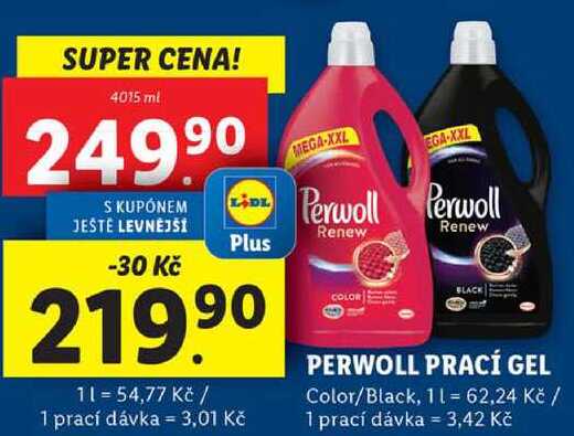 PERWOLL PRACÍ GEL, 4015 ml
