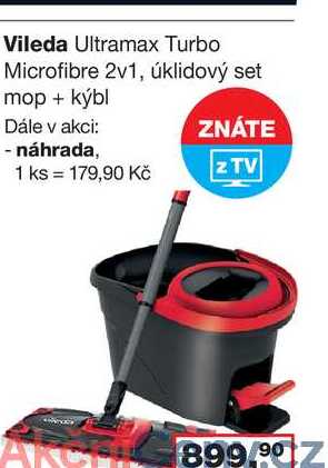 Vileda Ultramax Turbo Microfibre 2v1, úklidový set mop + kýbl