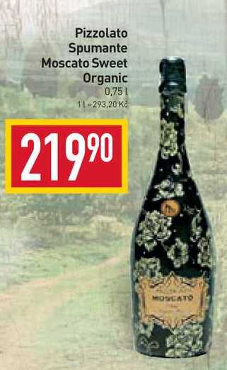 Pizzolato Spumante Moscato Sweet Organic 0,75l