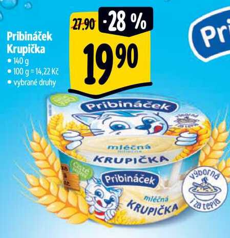 Pribináček Krupička, 140 g
