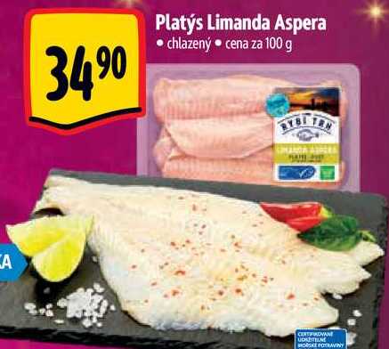 Platýs Limanda Aspera, cena za 100 g