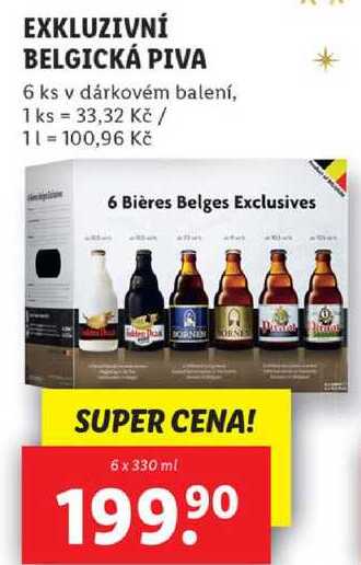 EXKLUZIVNÍ BELGICKÁ PIVA, 6x 330 ml