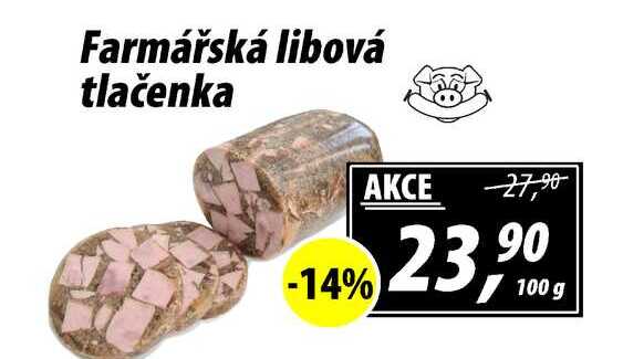 Farmářská libová tlačenka, 100 g