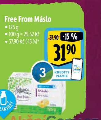 Free From Máslo •125 g  v akci