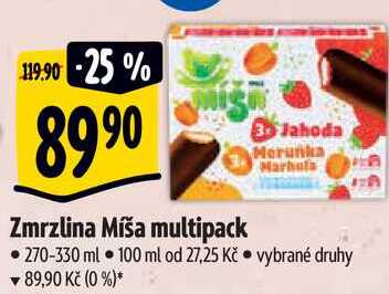 Zmrzlina Míša multipack, 270-330 ml 