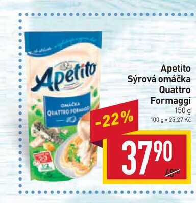 Apetito Sýrová omáčka Quattro Formaggi 150 g