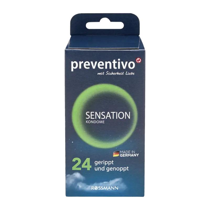 Preventivo Kondomy Sensation s vroubky, 24 ks