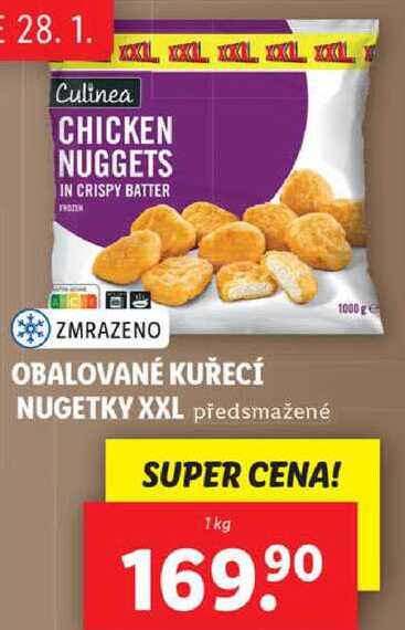 OBALOVANÉ KUŘECÍ NUGETKY XXL, 1 kg