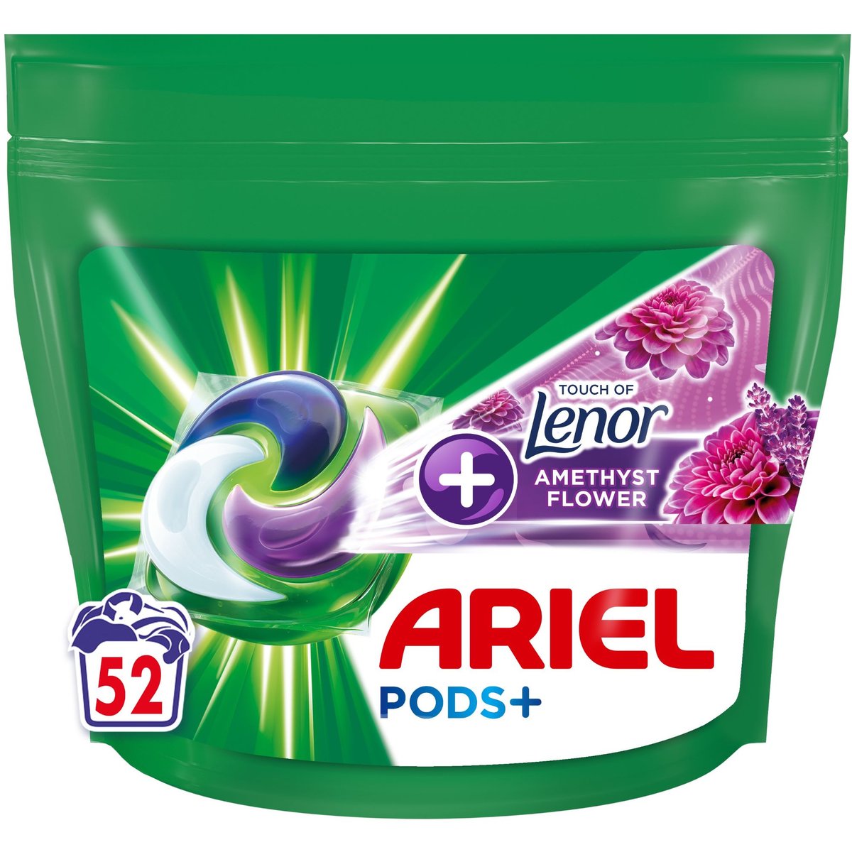 Ariel+ Touch of Lenor Amethyst Flower gelové prací kapsle