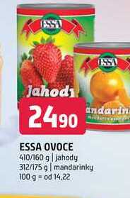  ESSA OVOCE 410/160 g | jahody, 312/175 g mandarinky 