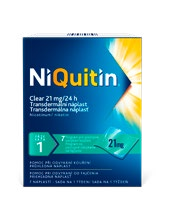NiQuitin® Clear 21 mg, transdermální náplast 7 ks