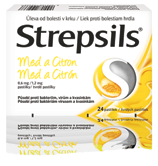 Strepsils Med a Citron, 24 pastilek