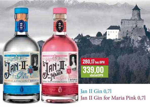 Jan II Gin 0,7l Jan II Gin for Maria Pink 0,7l