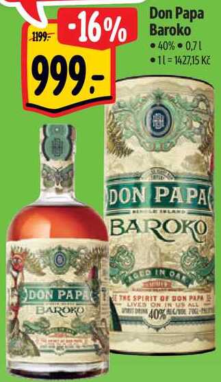 Don Papa Baroko, 0,7 l