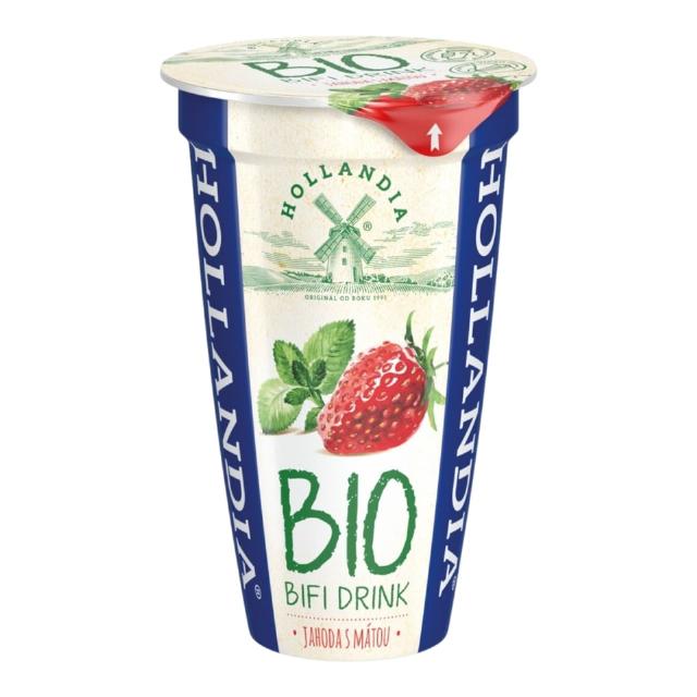 Hollandia Bio BiFi drink jahoda s mátou