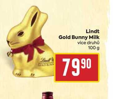 Lindt Gold Bunny Milk více druhů 100g