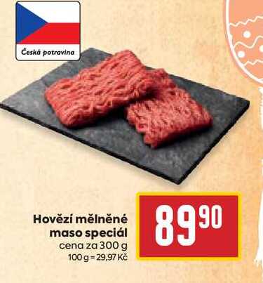 Hovězí mělněné maso speciál cena za 300 g 