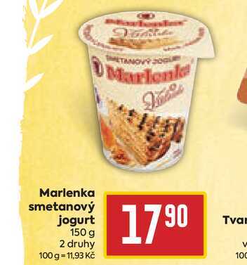 Marlenka smetanový jogurt 150 g  