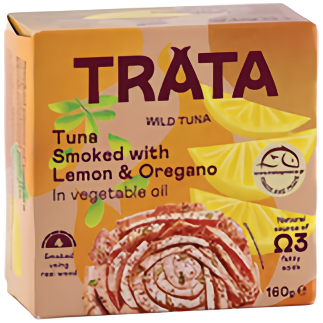 Trata Tuňák uzený v rostlinném oleji citron-oregano