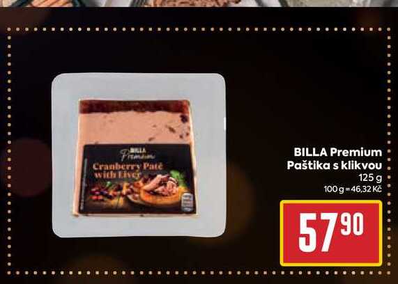 BILLA Premium Paštika s klikvou 125 g 