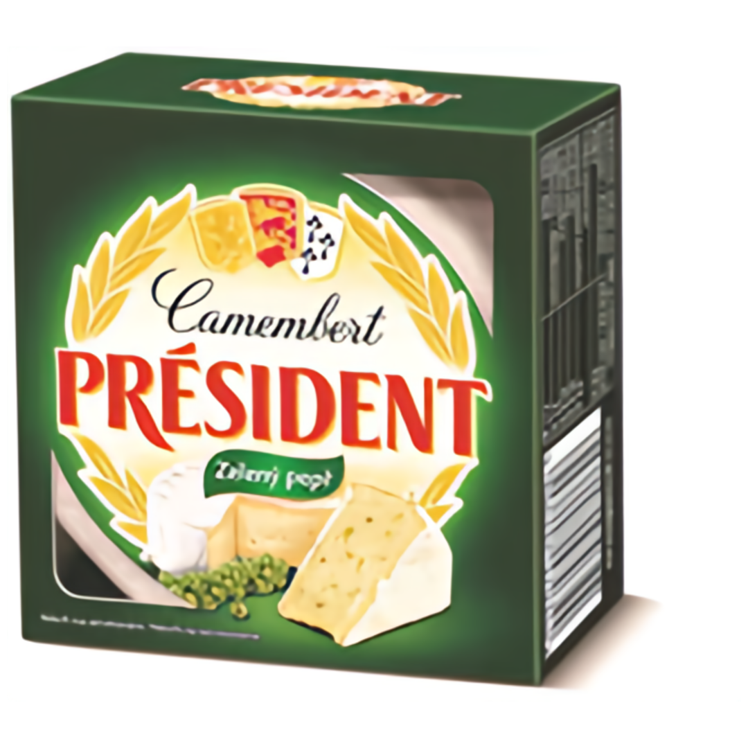 Président Camembert zelený pepř