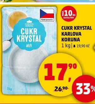 CUKR KRYSTAL KARLOVA KORUNA, 1 kg 