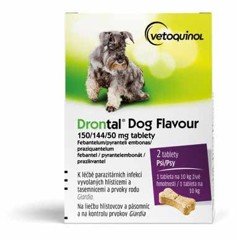 Drontal® Dog Flavour 150/144/50 mg 2 tablety