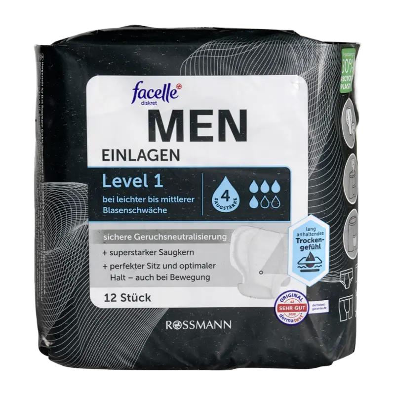 facelle Diskrétní inkontinenční vložky Men Level 1, 12 ks