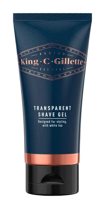 King C Gillette Pánský transparentní gel na holení, 150 ml