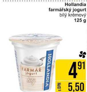 Hollandia farmářský jogurt bílý krémový, 125 g