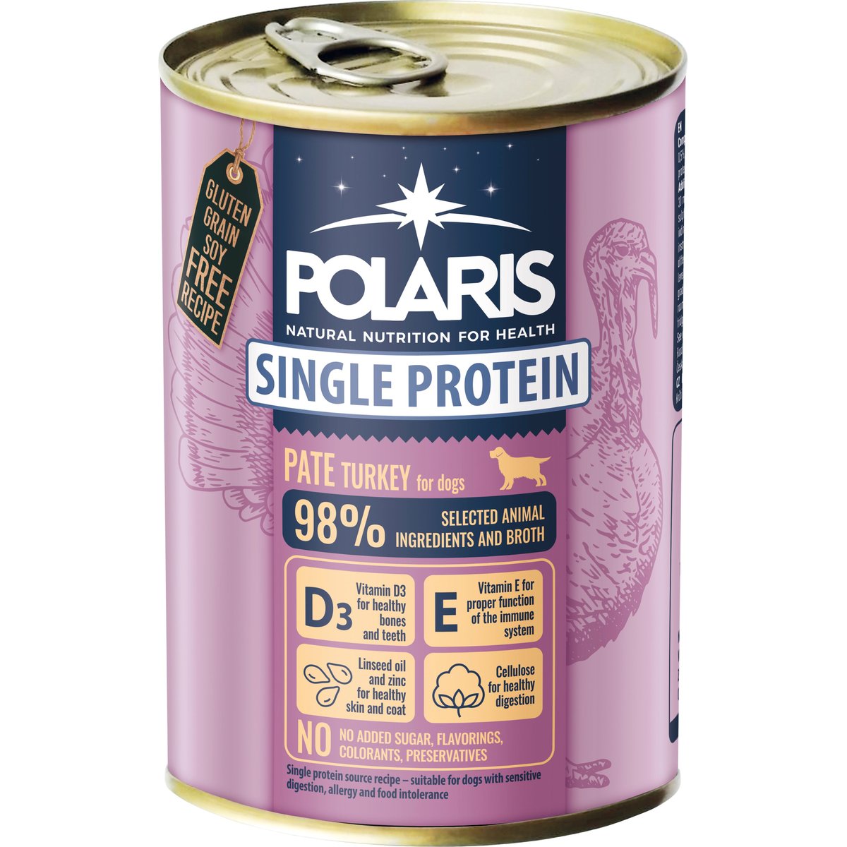 Polaris Single Protein Paté konzerva pro psy krůtí