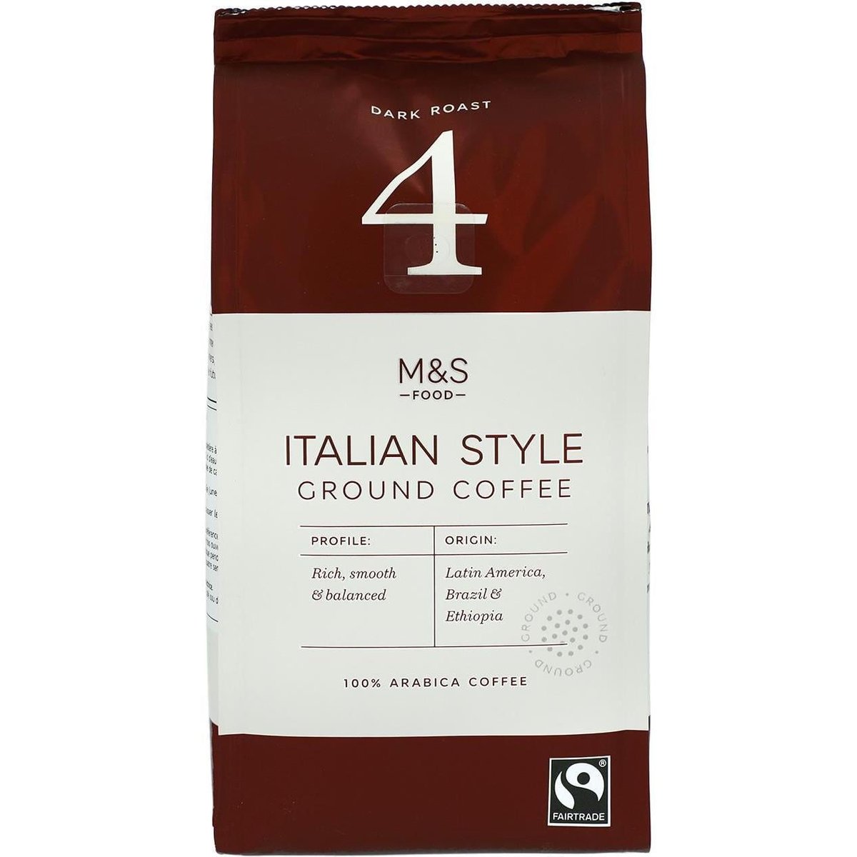 Marks & Spencer Středně pražená mletá italská káva (100% Arabica)