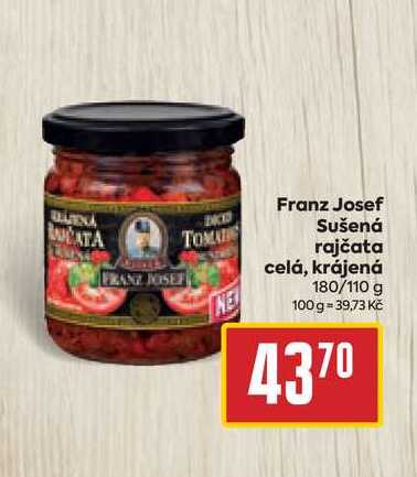 Franz Josef Sušená rajčata celá, krájená 180/110 g