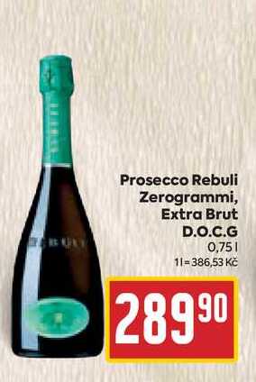 Prosecco Rebuli Zerogrammi, Extra Brut D.O.C.G 0,75l
