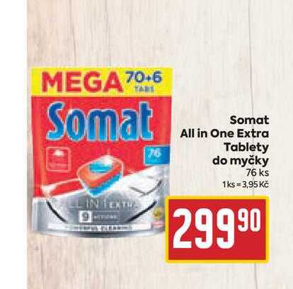 Somat All in One Extra Tablety do myčky 76 ks 