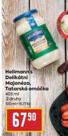 Hellmann's Delikátní Majonéza, Tatarská omáčka 405 ml 