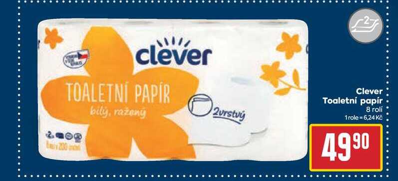 Clever Toaletní papír 8 rolí 