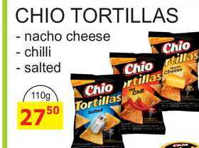 Chio Tortillas Kukuřičný snack 110g, vybrané druhy