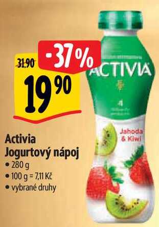 Activia Jogurtový nápoj, 280 g v akci