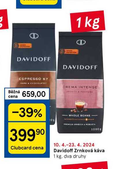 Davidoff Zrnková káva