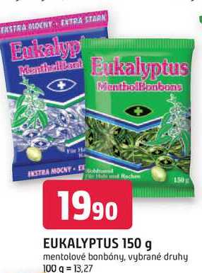 EUKALYPTUS 150 g mentolové bonbóny