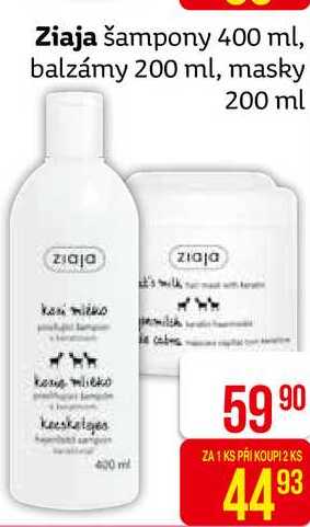 Ziaja šampon 400 ml