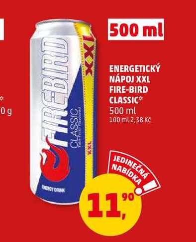 ENERGETICKÝ NÁPOJ XXL FIRE-BIRD CLASSIC, 500 ml 