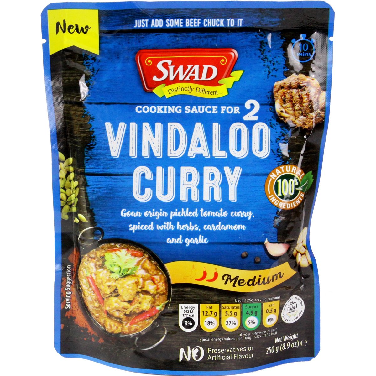 Swad Vindaloo curry hotová omáčka